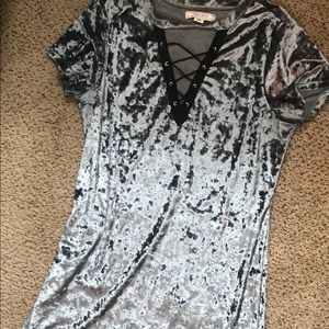 Adam Levine crushed velvet dress